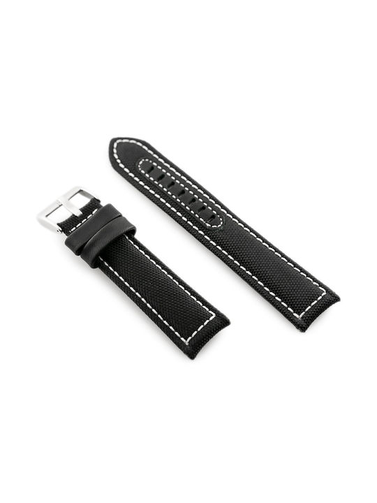 Pacific Curea din piele Negru 22mm