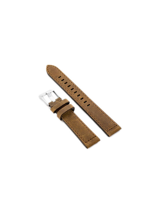 Pacific Leather Strap Brown 22mm