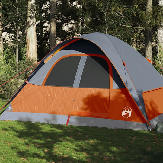 vidaXL Camping Tent Igloo Orange With Double Cloth For 6 People 334x273x190cm