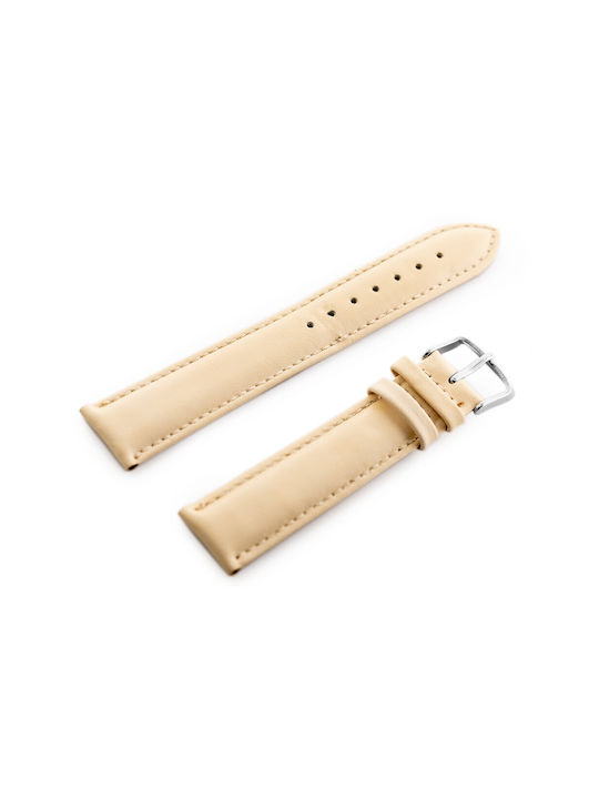 Pacific Leather Strap Beige 22mm