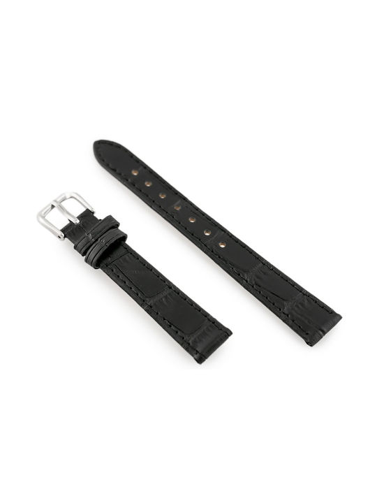 Pacific Leather Strap Black 12mm