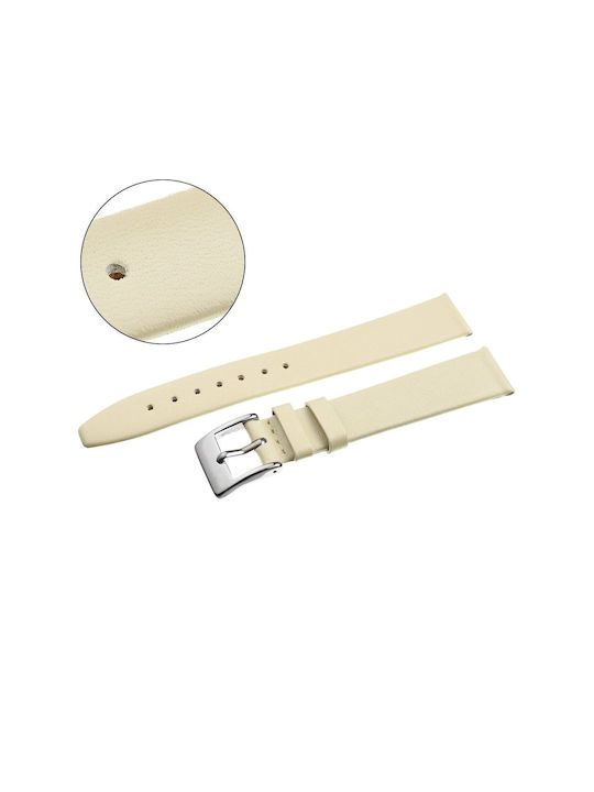 Pacific Leather Strap Beige 18mm