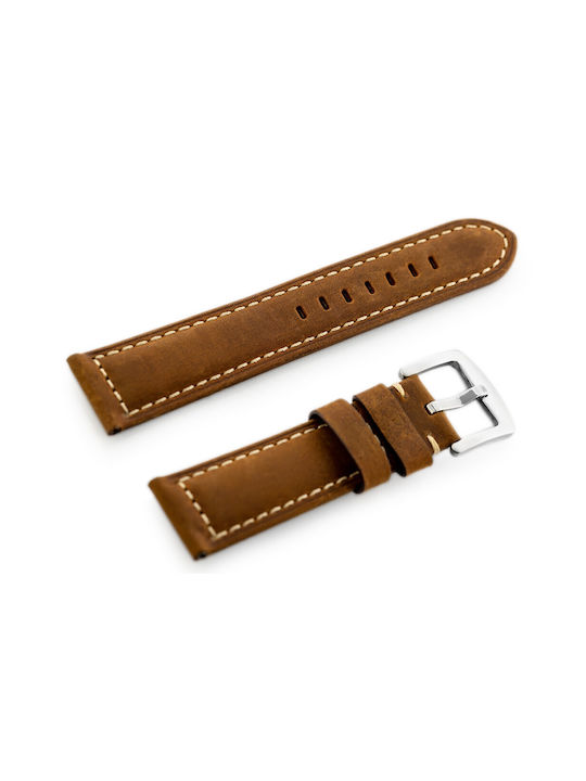 Pacific Leather Strap Brown 22mm