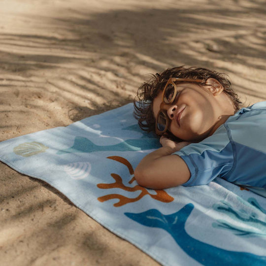 Little Dutch Ocean Dreams Παιδική Πετσέτα Θαλάσσης Μπλε 120x60εκ.