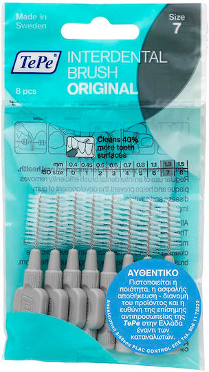 TePe Original Periuțe Interdentare 1.3mm Gri 8buc