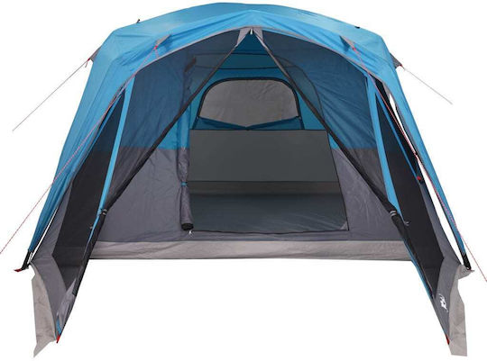 vidaXL Camping Tent Blue with Double Cloth for 6 People 305x400x205cm