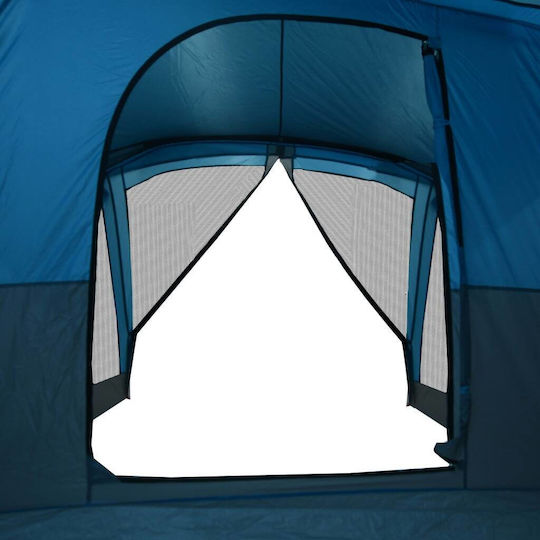 vidaXL Camping Tent Cabin Blue with Double Cloth for 6 People 305x400x205cm