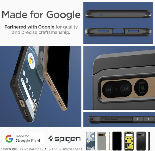 Spigen Tough Armor Back Cover Plastic Negru (Google Pixel 7 Pro)