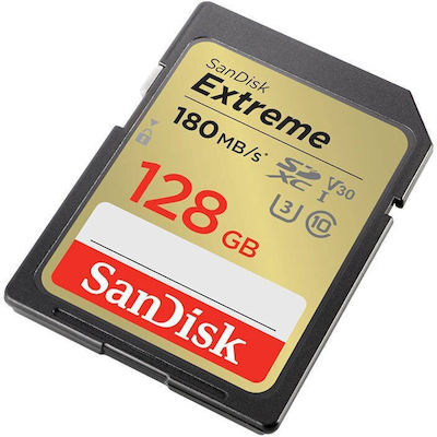 Sandisk Extreme SDXC 128GB Class 10 U3 V30 UHS-I με αντάπτορα