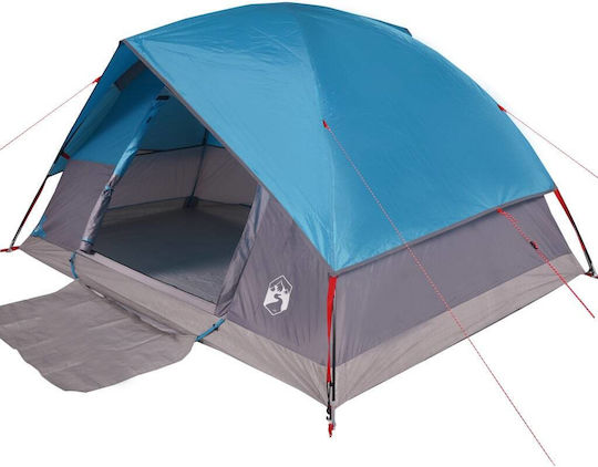 vidaXL Camping Tent Blue for 6 People 305x305x183cm
