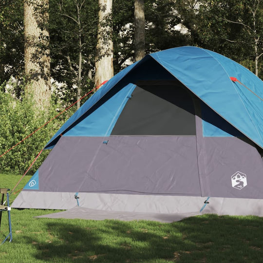 vidaXL Camping Tent Blue for 6 People 305x305x183cm