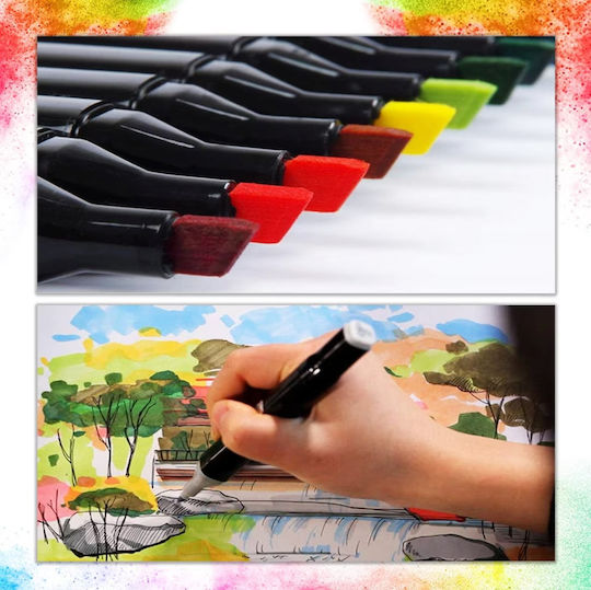 Set 168 Markers Zola 2-headed Thin Thick Marker Storage Bag Multicoloured