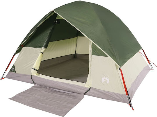 vidaXL Camping Tent Igloo Green for 3 People 213x213x132cm