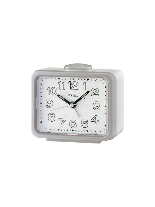 Seiko Qhk061n Tabletop Clock with Alarm Gray QHK061N