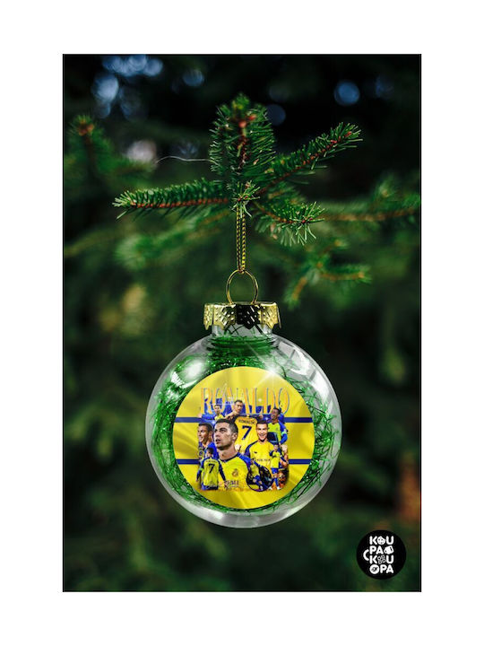 Cristiano Ronaldo Al Nassr Christmas Tree Ornament Transparent Green Filling 8cm