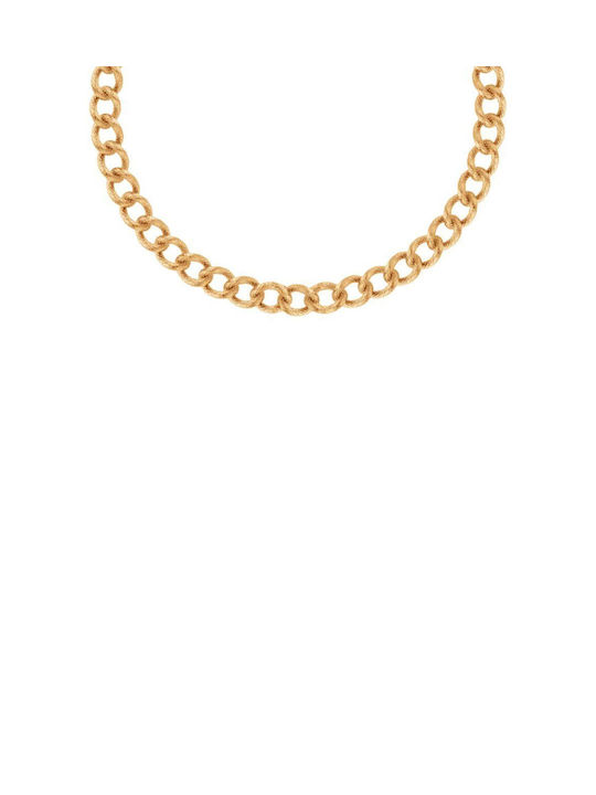 Lilou Chain Neck from Steel Gold-plated Length 40cm