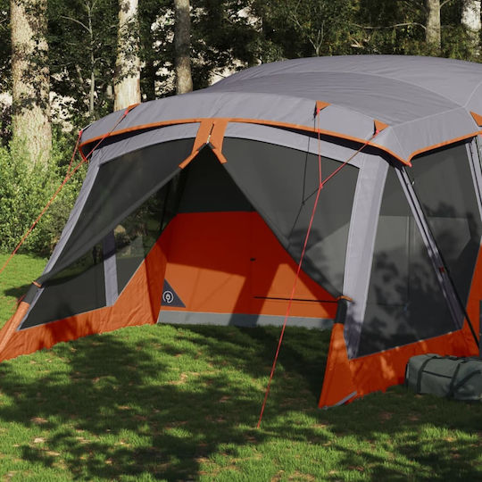vidaXL Camping Tent Cabin Orange for 4 People 515x370x220cm