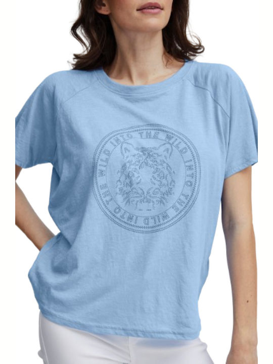 Fransa Women's T-shirt Blue