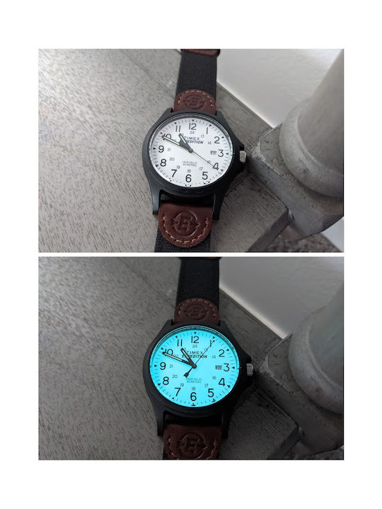 Timex Expedition Ceas Baterie cu Negru Brățară din material textil