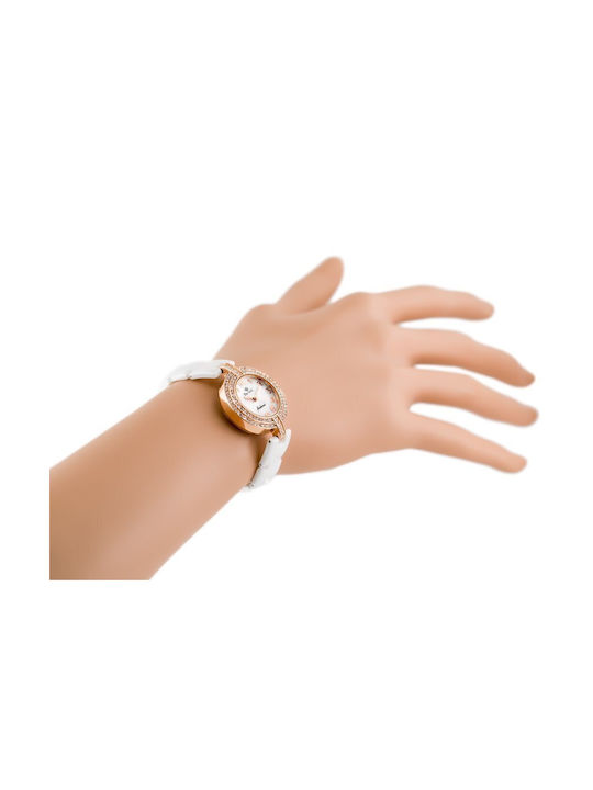 Pacific Damen Uhr mit Weiß Keramikarmband