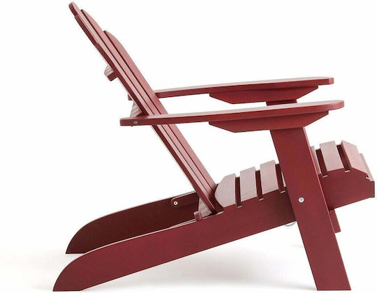 Outdoor Armchair Wooden Red 93x68x88cm