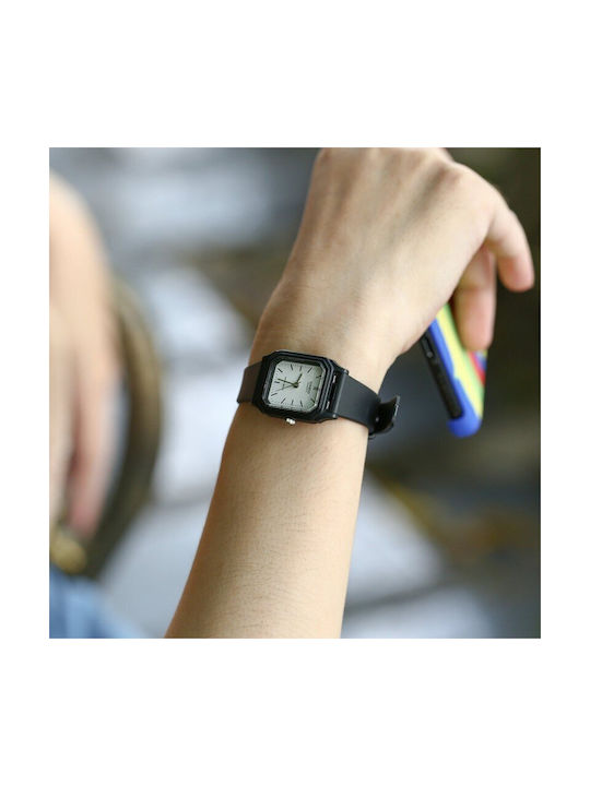 Casio Watch with Black Rubber Strap