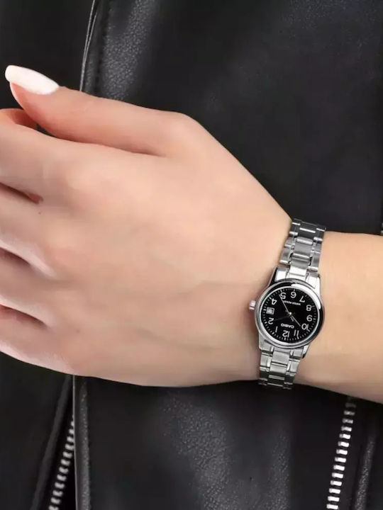 Casio Damen Uhr mit Silber Metallarmband