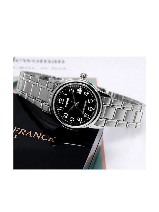 Casio Damen Uhr mit Silber Metallarmband