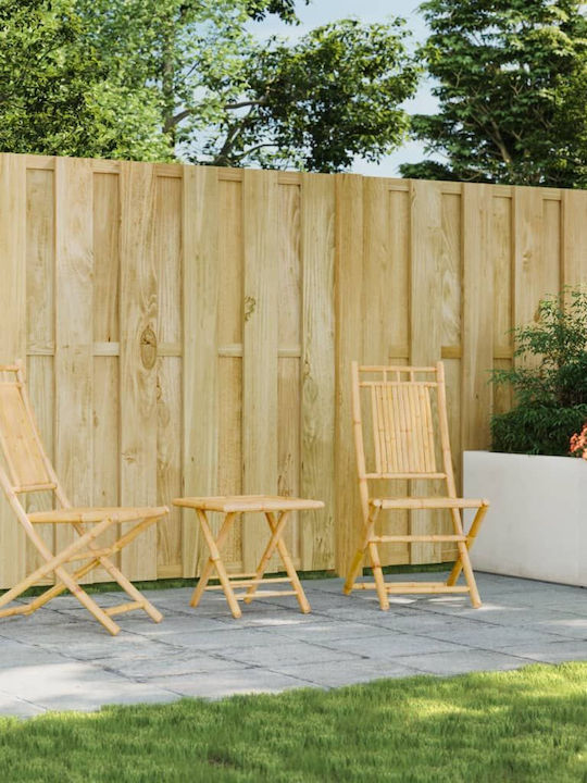 Outdoor Chair Bamboo Coffee 2pcs 46x66x99cm