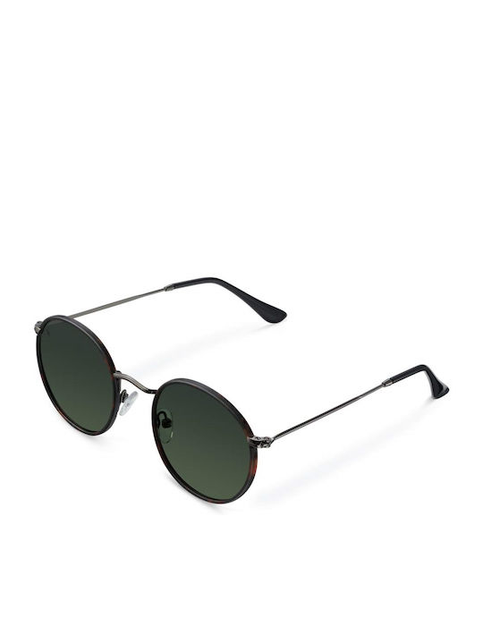 Meller Yster Sonnenbrillen mit Gunmetal Rahmen und Grün Linse