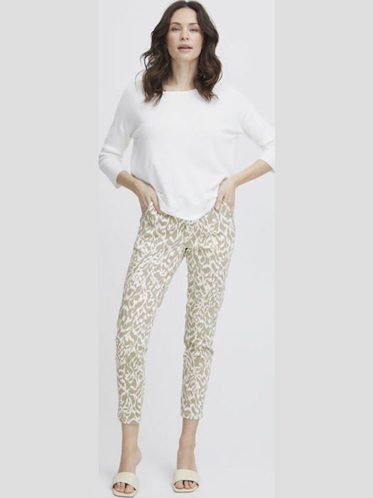 Women's Fabric Trousers Beige