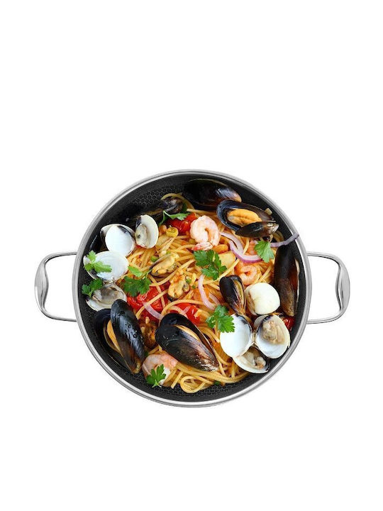 Orion Wok made of Stainless Steel with Non-Stick Coating 28cm