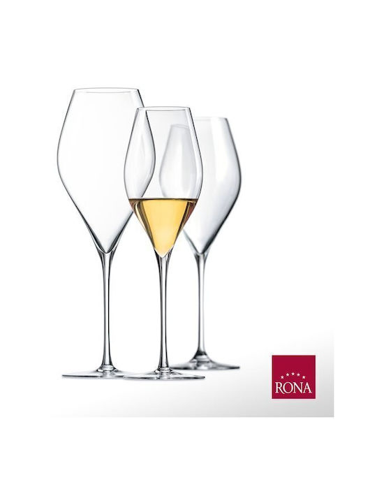 Rona Set Gläser Weißwein / Champagner aus Glas Mit Stiel 320ml 6Stück