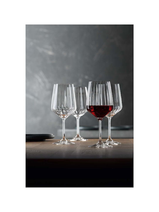 Spiegelau Set of Glasses for White and Red Wine made of Glass in Red Color 630ml 4pcs