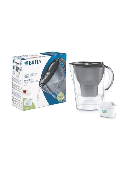 Brita Marella Plastic Jug Graphite with Filter 2400ml