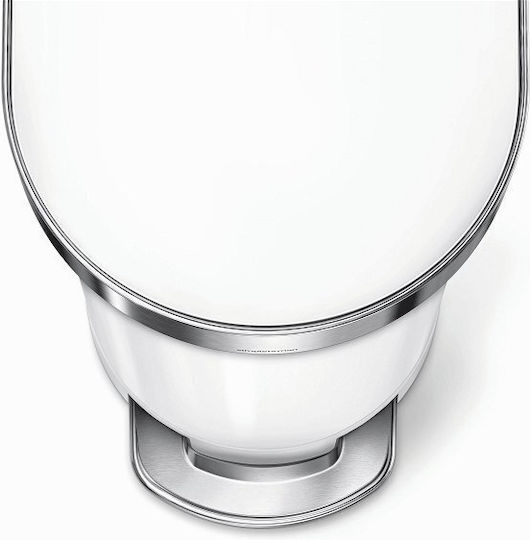 Simplehuman Inox Mülleimer Mit Pedal Weiß 45lt