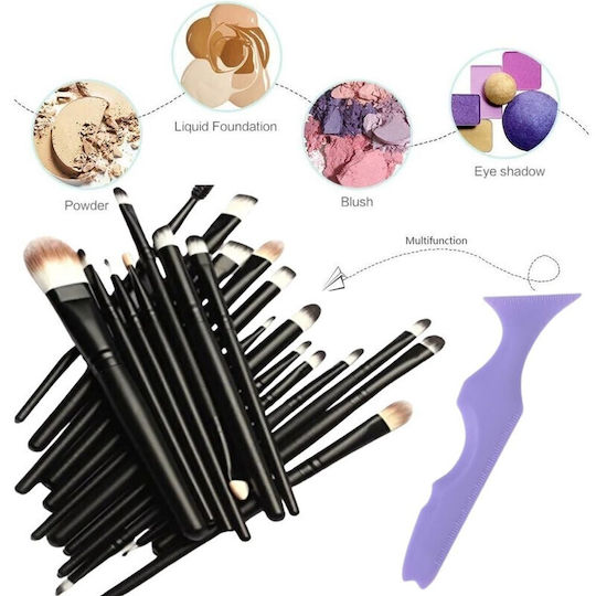 Profesional Set cu Pensule de Machiaj pentru Eye Liner Silicon 20buc