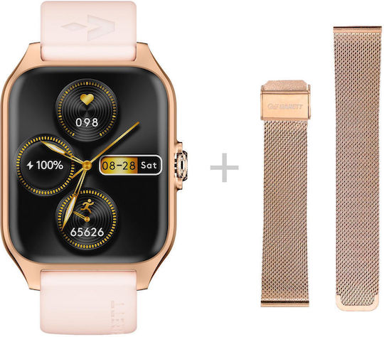 Garett GRC Style Smartwatch με Παλμογράφο (Ροζ Χρυσό)