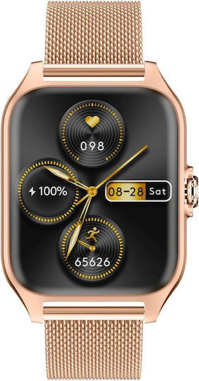 Garett GRC Style Smartwatch με Παλμογράφο (Ροζ Χρυσό)