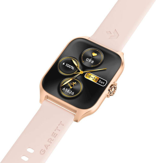 Garett GRC Style Smartwatch με Παλμογράφο (Ροζ Χρυσό)