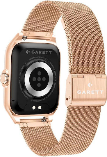 Garett GRC Style Smartwatch με Παλμογράφο (Ροζ Χρυσό)