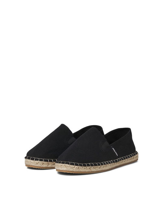 Fabric Men's Espadrilles in Black Color