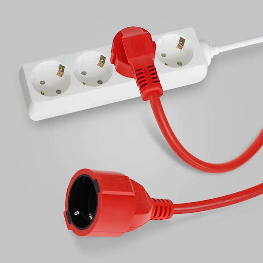 Verlängerung 1 Platz mit Kabel 10m Rot