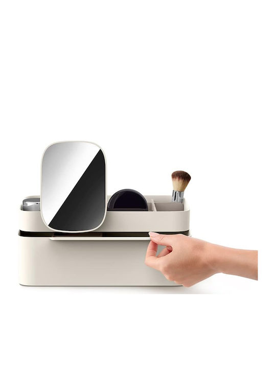 Organizator Cosmetice Cu Separatoare Alb 30x18.5x12.5cm