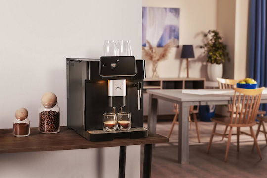 Beko Αυτόματη Μηχανή Espresso 1350W Πίεσης 19bar με Μύλο Άλεσης Μαύρη CEG7302B