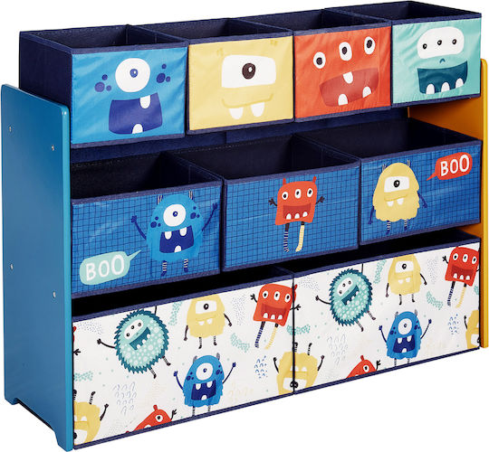 Система за съхранение на играчки от пластмаса Monster Многоцветен 92x30x60см 1бр