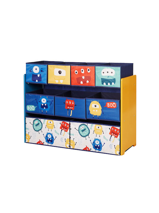 Система за съхранение на играчки от пластмаса Monster Многоцветен 92x30x60см 1бр