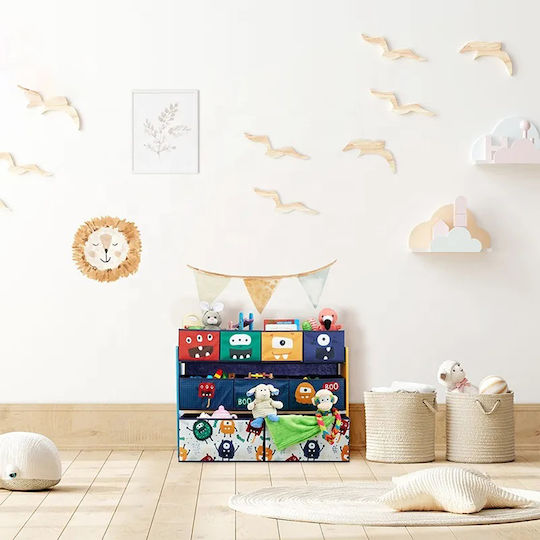 Система за съхранение на играчки от пластмаса Monster Многоцветен 92x30x60см 1бр