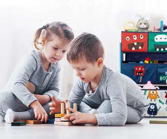 Система за съхранение на играчки от пластмаса Monster Многоцветен 92x30x60см 1бр