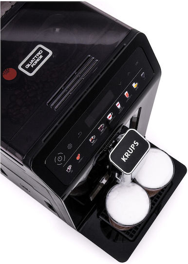 Krups Evidence One Αυτόματη Μηχανή Espresso 1450W Πίεσης 15bar για Cappuccino με Μύλο Άλεσης Μαύρη EA8958